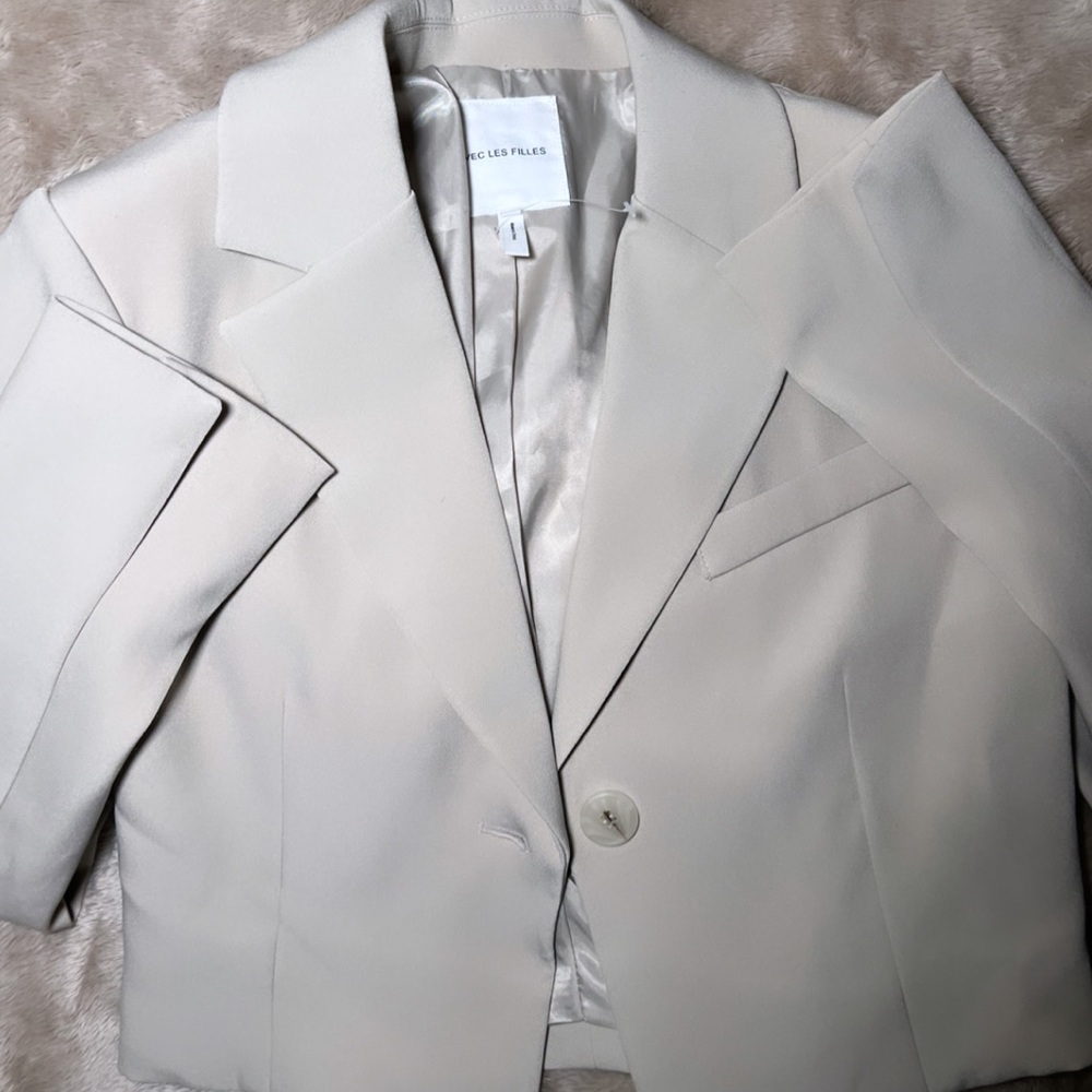 STRETCH CREPE CROPPED BLAZER